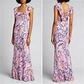 Tanya Taylor Jessa Dress Floral Pink Maxi Dress 10. Orig $695