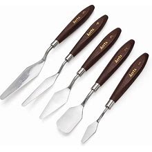 5 Pieces Painting Knives Stainless Steel Spatula Palette Knife Oil Painting Accessories Color Mixing Set For Oil, Canvas, Acrylic Painting-Lightwish
