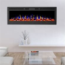 Hastings Home 345413GYM 72 Inch Electric Fireplace- Fron