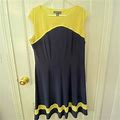 American Living Dresses | Navy/Yellow A-Line Dress | Color: Yellow | Size: 18