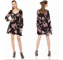 Cupcakes & Cashmere Dresses | Cupcake & Cashmere Rose Floral Mini Dress | Color: Black/Pink | Size: 8