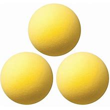 Champion Sports 7" Uncoated Regular Density Foam Ball, Yellow, Pack Of 3 (CHSRD7-3)