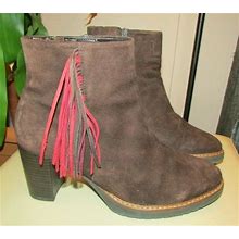 Women's GABOR Brown Suede Heel Boots Size 5 UK/ 7 US