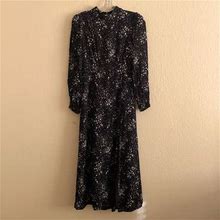 Forever 21 Dresses | Midi Dress With Slit | Color: Black/White | Size: M
