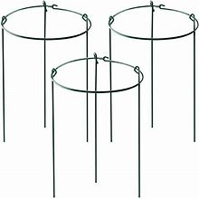Higift 3 Pack Peony Cages Support Stakes Ring For Garden Round Plant Support For Outdoor 10 W X 17 H Indoor Plant Cages Hoops Plant Rings For Tomatoes