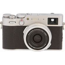 FUJIFILM X100V Digital Camera, Silver | 26.1MP | - EX+ - Excellent Plus - With Battery, Charger Without Front Ring | Used