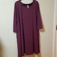 Zenana Outfitters Dresses | (2 For $15) 3/4 Sleeve Tunic Dress | Color: Purple | Size: 3X