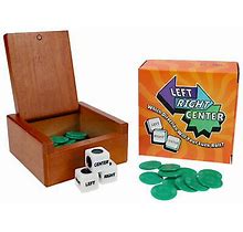 Lrc - Left Right Center Dice Game In A Wooden Box