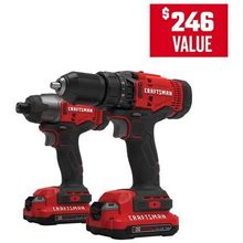 CRAFTSMAN V20 2-Tool Power Tool Combo Kit With Soft Case (2-Batteries Included And Charger Included) | CMCK200C2