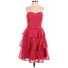 Coast Cocktail Dress - A-Line: Red Print Dresses - New - Women's Size 4