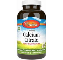 Carlson Labs, Calcium Citrate Chewable 250 Mg, 120 Tablets