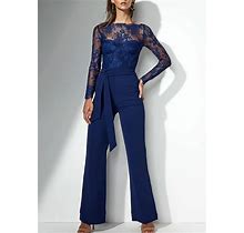 Elegant Lace Jumpsuit/Pantsuit Long Sleeves Mother Of The Bride Dresses