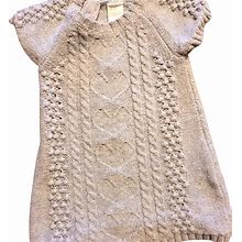 H&M Dresses | H&M Baby Cream Sweater Dress 4-6m | Color: Gray | Size: 4-6 Month