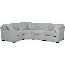 FURNITURE Radley Fabric 4-Piece Sectional Sofa, Created For Macy's Heavenly Cinder