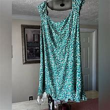 Old Navy Dresses | Old Navy Green Floral Dress Size 2X | Color: Green | Size: 2X