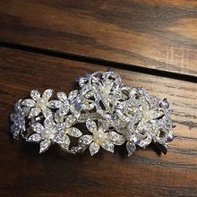 Unbranded Accessories | Bridal Pearl $ Rhinestone Hair Bling | Color: Silver/White | Size: 4 Inches