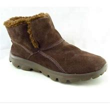 Skechers On The Go Chugga Short Boots Faux Fur Brown Size 11