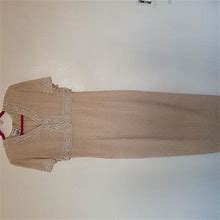 Stenay Dresses | Nwot Vintage Stenay Long Beaded Silk Dress Sz-12 Cream Color. | Color: Cream | Size: 12
