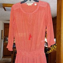 Scotch & Soda Dresses | Scotch & Soda Maison Tres Jolie Drop Waist Dress Red Flora Sz 1 | Color: Red | Size: 0