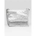 Chanel Silver Quilted Calfskin Leather Gabrielle Large Hobo Bag