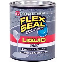 Flex Seal LFSGRYR16 Liquid Rubber Sealant Coating, Gray Can, 16 Oz.