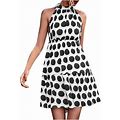 Womens Backless Polka Dots 2023 Summer Halter Dresses Swing Flowy Sleeveless Dress Ladies Elegant Dress