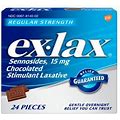Ex-Lax Regular Strength Constipation Stimulant Laxative Chocolate Pieces, 24 Count
