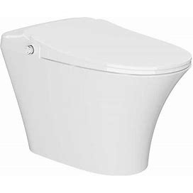Tankless Smart Elongated Bidet Toilet 1.28 GPF In White, Auto Flush, Heated Seat, Hot And Cold Spa