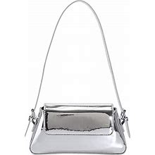 Silver Purse For Women, Y2k Metallic Evening Bag Shoulder Bag, Silver Hobo Bag Tote Handbag Satchel Bag