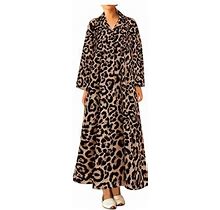 Richie House Women's Camo Button Front Maxi-Dress Long Sleeve Casual Long Dress Rhw2892-A-M