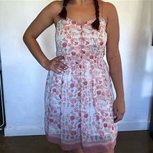 Lc Lauren Conrad Dresses | Lauren Conrad Peach Floral Womens Dress | Color: Orange/Pink | Size: 6