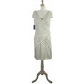 Tadashi Shoji Stretch Silk Dress, Cream Size 14 $548