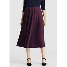 Eileen Fisher Women's Purple Size 4 Pull On Midi Pleated Skirt $258