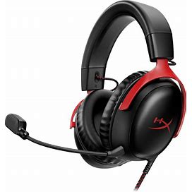 Hyperx - Cloud III Wired Gaming Headset For PC, PS5, PS4, Xbox Series X|S, Xbox One, Nintendo Switch, And Mobile - Black/Red