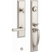 Aurick Solid Brass Entrance Door Set - Lever Handle - 2-3/8" Backset - Right Hand - Satin Nickel | Signature Hardware