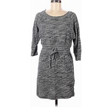 Juicy Couture Casual Dress - Mini Scoop Neck 3/4 Sleeves: Gray Marled Dresses - Women's Size Medium