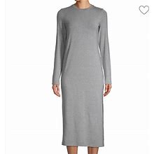 Vince Dresses | Vince Gray Long Sleeve Midi Sweater Dress | Color: Gray | Size: M
