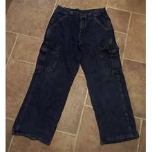Size 10 HUSKY Wranglers Classic Blue Jeans Denim 6 Pockets Adj. Waist Jeans