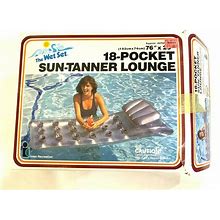 Vintage 1985 The Wet Set Inflatable 18 Pocket Lounge Pool - Open Box