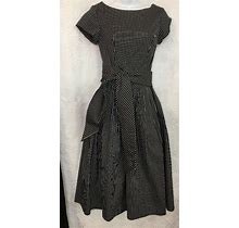 Michael Kors Collection Dress Windowpane Cotton Poplin Size 0 $1395