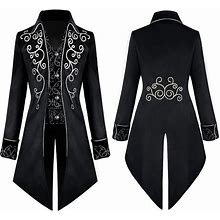 Prince Gentleman Plus Size Vintage Punk & Gothic Medieval 18th Century 17th Century Cosplay Costume Tuxedo Tailcoat Men's Embroidered Costume Vintage