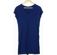 Madewell Dresses | Madewell Womens Dress Small V Neck Cap Sleeve Pullover Navy Blue Above Knee | Color: Blue | Size: S