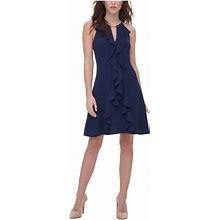 Kensie Dresses Dresses | Kensie Dresses Womens Navy Lined Gold-Tone Hardwar Short Dress Juniors 0 | Color: Blue | Size: 0
