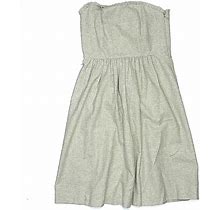 Banana Republic Casual Dress - A-Line Strapless Strapless: Gray Solid Dresses - Women's Size 0 Petite