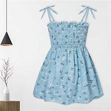 Tuwabeii Fall And Winter Dresses For Girls,Summer Toddler Baby Girl Sleeveless Sling Dress Graphic Print Children's Clothing