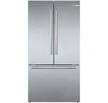 800 Series 36 in. 21 Cu Ft Smart Counter Depth French Door Bottom Freezer Refrigerator In Stainless Steel W/ Ice & Water
