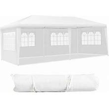 Costway White Heavy Duty 10' X 20' Canopy Tent With 4 Walls