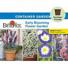 Burpee Early Blooming Flower Garden Starter Garden Flower Seed Collection, 1-Pack