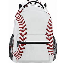 Nander Backpack Travel Sport Baseball Print Pattern School Bookbags Shoulder Bag For Mens Boys