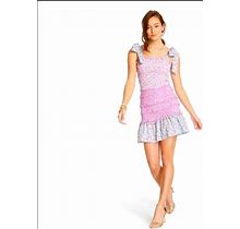 Loveshackfancy Dresses | Nwt Loveshackfancy Mini Smocked Dress | Color: Blue/Pink | Size: M